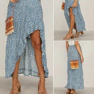 Boho floral skirt